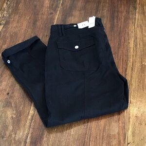 WHBM NWT black cropped pants size 14